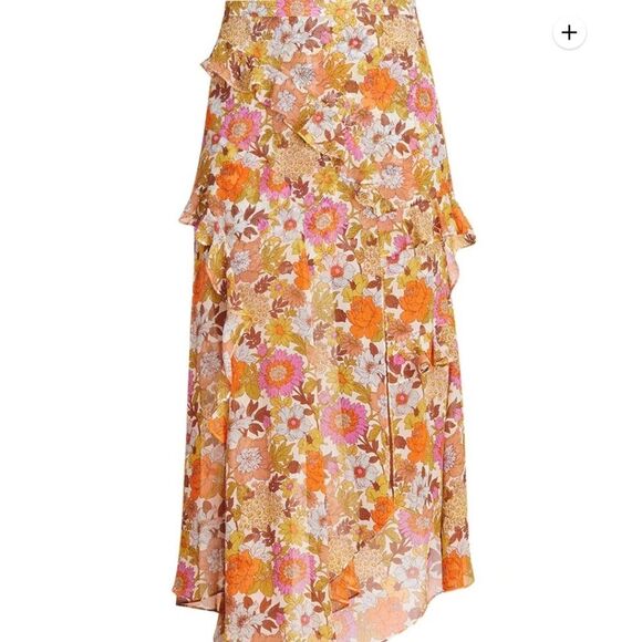 Veronica Beard  Stone Garden Floral Eleonora Midi Skirt Size 6 - Picture 1 of 15
